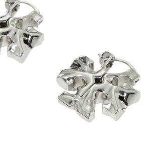 Tory Burch Roxanne Hidden Earrings - Silver with Dust Bag